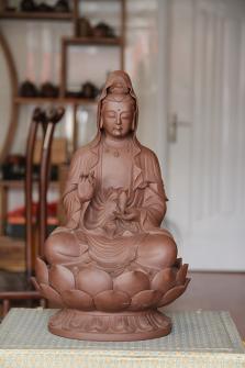 李正华紫砂壶 莲座观音 