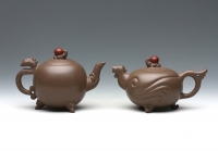 紫砂壶图片：龙凤对壶 - 美壶网