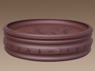 紫砂壶图片：《圆竹》茶海 张宝... - 美壶网