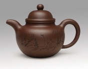 紫砂壶图片：陈传席 掇球 老紫泥 - 美壶网