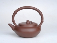 紫砂壶图片：竹提  容量：450CC  泥料：紫泥 - 美壶网