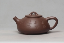 紫砂壶图片：石瓢（研高 黄自英刻） - 美壶网