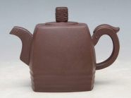 紫砂壶图片：四方青玉（紫泥） - 美壶网