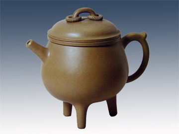 裴石民紫砂壶 三足鼎 