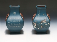 紫砂壶图片：四方鼓腹瓶 - 美壶网