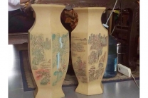 紫砂壶图片：六方鱼尾瓶 - 美壶网