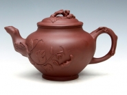 紫砂壶图片：松鼠葡萄（紫泥）大600ML   中400ML  小300ML - 美壶网