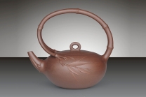 紫砂壶图片：春竹提梁壶 - 美壶网