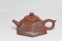 紫砂壶图片：六方斗笠 - 美壶网