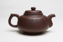 紫砂壶图片：陶韵壶 鲍志强刻 金奖 - 美壶网