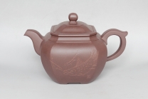 紫砂壶图片：四方雅韵 （鱼乐图） - 美壶网