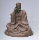 紫砂壶图片：沉思罗汉(雕塑) - 美壶网