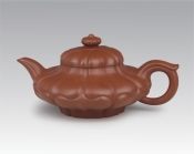 紫砂壶图片：虚扁合菱壶 - 美壶网
