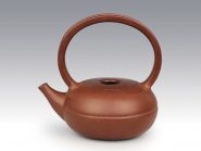 紫砂壶图片：圆珠提梁... - 美壶网