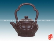 紫砂壶图片：菱花提梁 - 美壶网