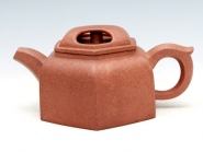 紫砂壶图片：六方牛盖  黄龙砂... - 美壶网