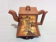 紫砂壶图片：山水大升方 - 美壶网