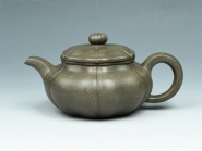 紫砂壶图片：葵仿古壶 - 美壶网