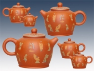 紫砂壶图片：水浒传六件套 - 美壶网