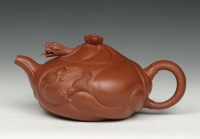 紫砂壶图片：朱泥鱼化龙 - 美壶网