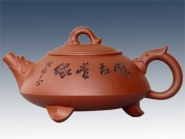 紫砂壶图片：三足龙顶 - 美壶网