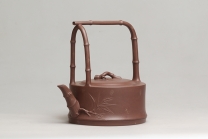 紫砂壶图片：斑竹提梁 - 美壶网