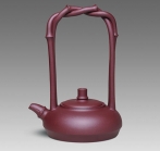 紫砂壶图片：双竹提梁 - 美壶网