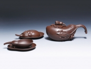 紫砂壶图片：紫茄茶具 - 美壶网
