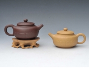 紫砂壶图片：六瓣菱花对壶 - 美壶网