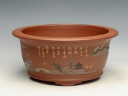 紫砂壶图片：玉缘下钮圆丸盆 - 美壶网