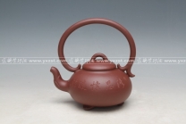 紫砂壶图片：三足提梁―2010手工大赛获奖 - 美壶网