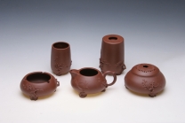 紫砂壶图片：岁寒三友茶器具 - 美壶网