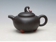 紫砂壶图片：滴水成金 黑砂 - 美壶网