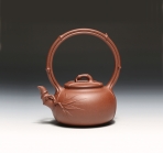 紫砂壶图片：竹韵提梁 - 美壶网