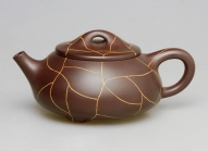 紫砂壶图片：开片石瓢（纯紫老泥）200cc - 美壶网