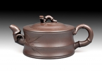 紫砂壶图片：23 劲竹壶 - 美壶网