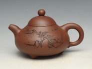 紫砂壶图片：三足玉乳     泥料：原矿清水泥  容量：400cc - 美壶网