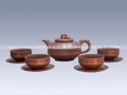 紫砂壶图片：九件鱼跃龙门茶具 - 美壶网