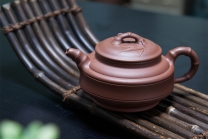 紫砂壶图片：双线竹鼓壶 - 美壶网