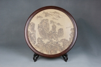 紫砂壶图片：山水有清音艺术盘 - 美壶网