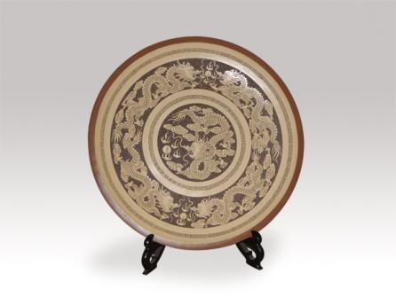 董建平紫砂壶 九龙挂盘 