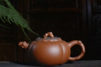 紫砂壶图片：柿扁壶 - 美壶网