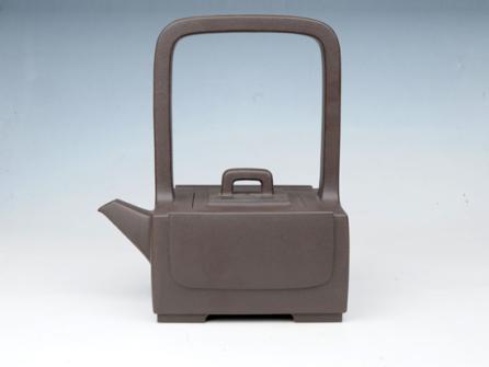 史建中紫砂壶 四方提梁 