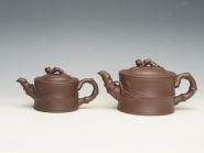 紫砂壶图片：可心竹段   （中）400cc   （小）200cc - 美壶网