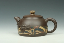 紫砂壶图片：双子戏荷 - 美壶网