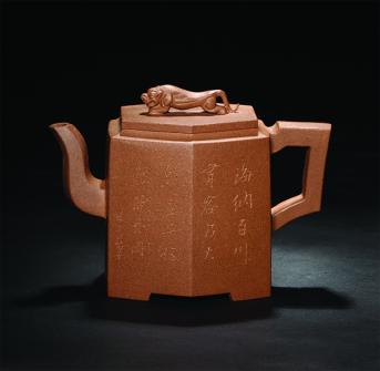 盛东兴紫砂壶 六方虎啸 