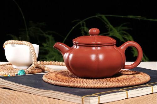 周健紫砂壶 葵仿古 