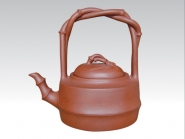 紫砂壶图片：竹节提梁  紫泥 ... - 美壶网