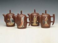 紫砂壶图片：四大美女套壶 - 美壶网