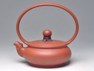 紫砂壶图片：龙珠提梁（清水泥）... - 美壶网